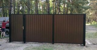 Купить распашные ворота из профнастила Люберцы, цена от 2728 руб.